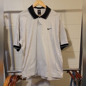 Vintage 90s Nike Golf Tiger Woods Yin-Yang Swoosh Logo Polo Shirt